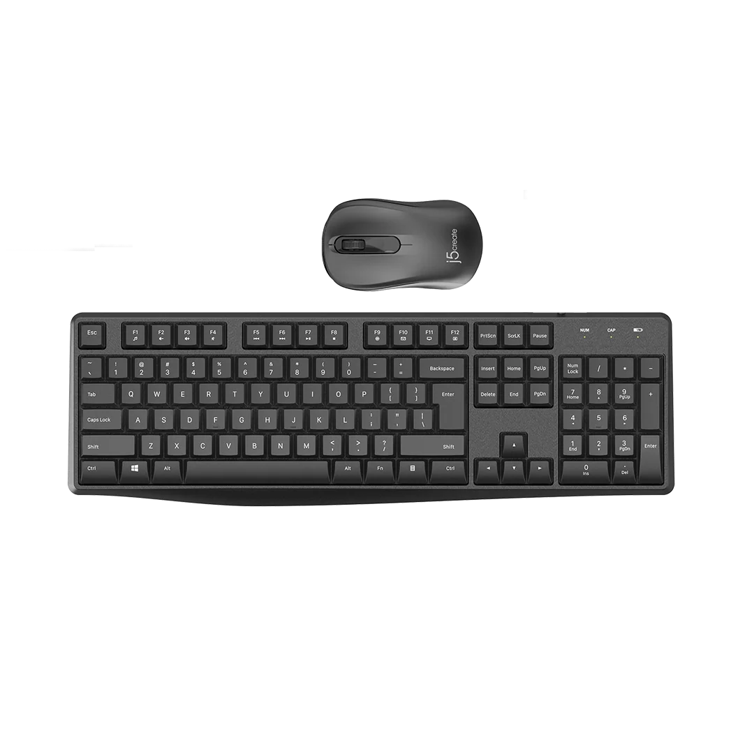 J5create Wireless Keyboard and Mouse Combo - Black - Image 3