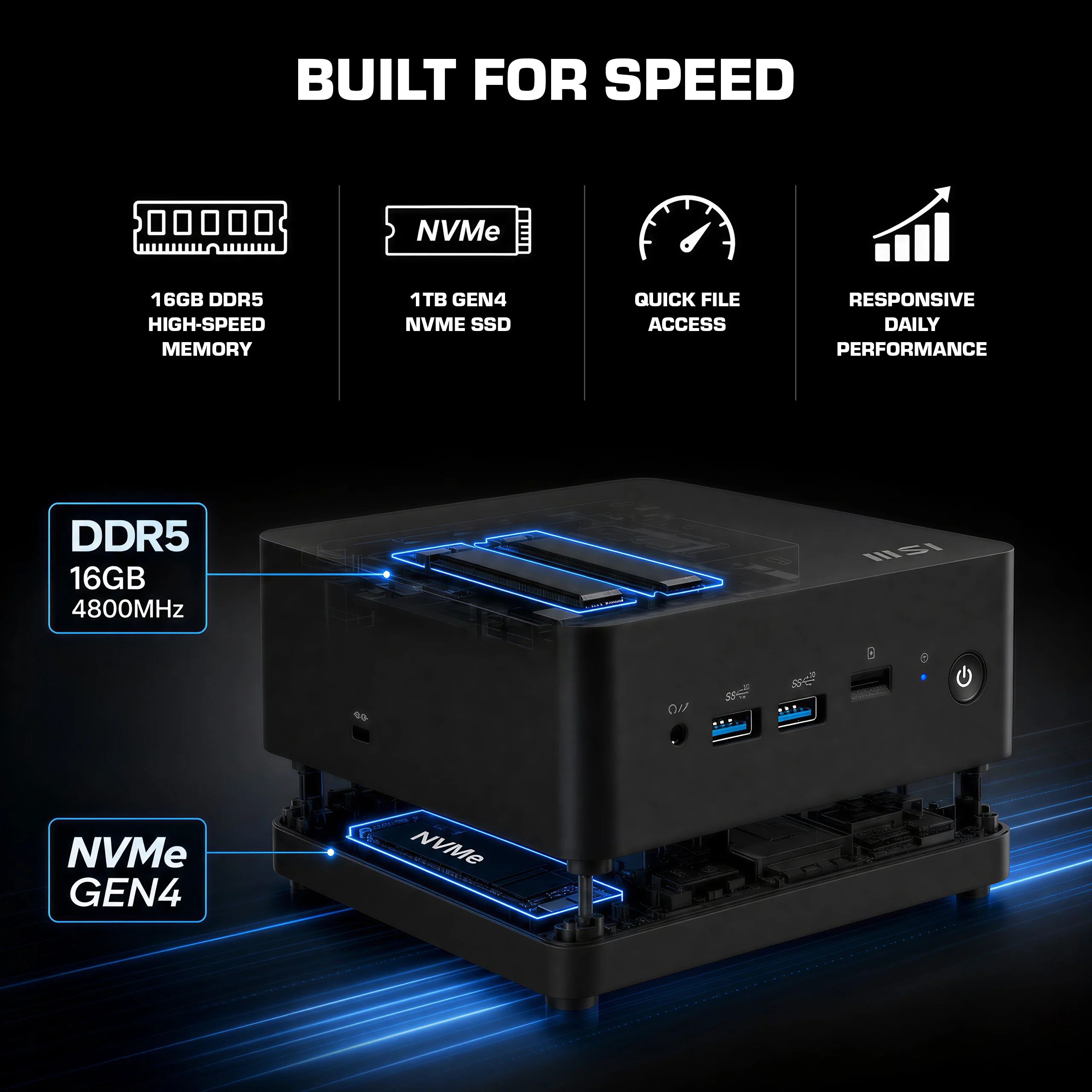MSI CUBI NUC 1M / CORE 7-150U | INTEL® GRAPHICS - Image 4